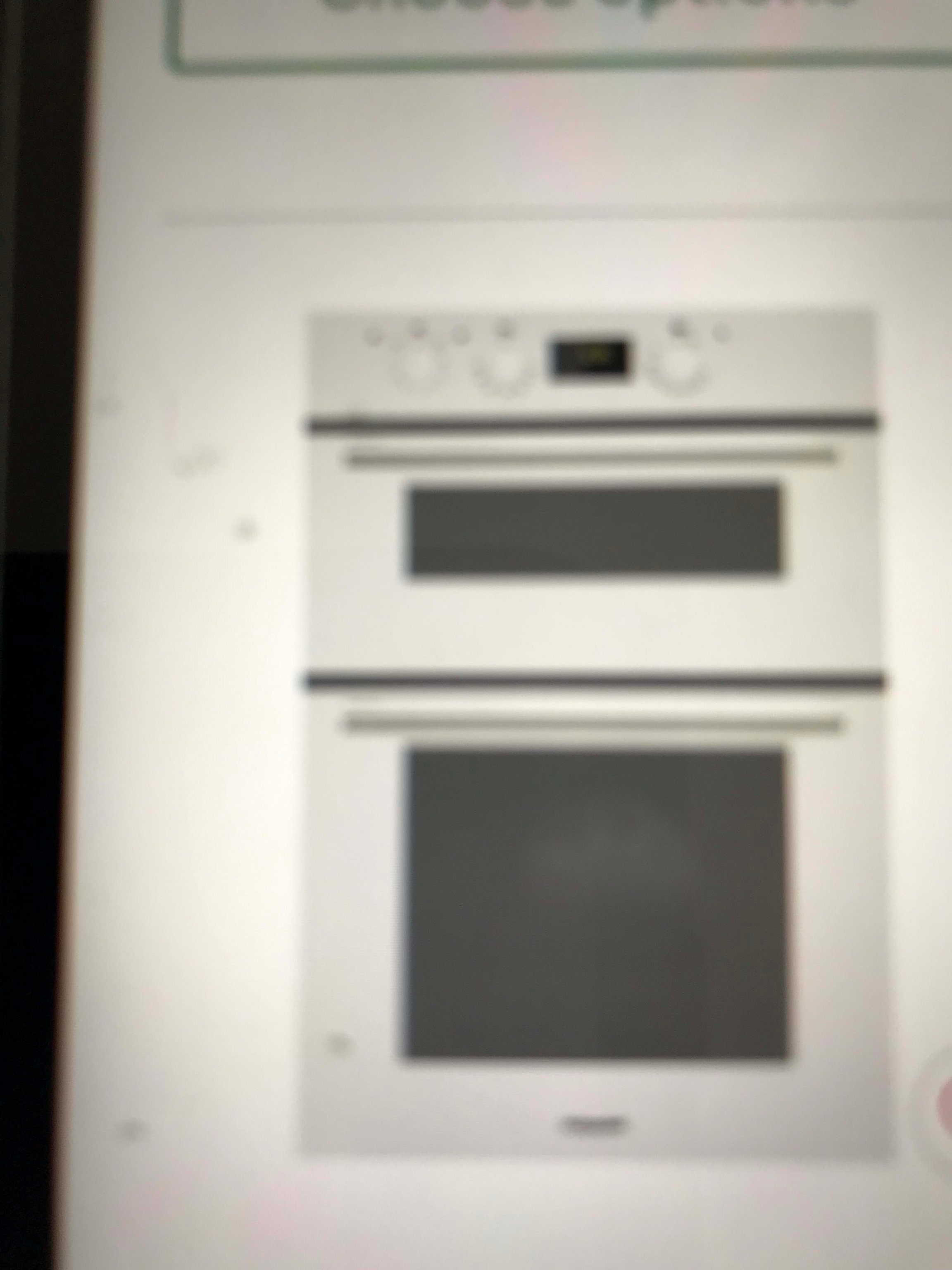 Built-in double oven unit with white exterior
